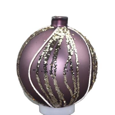 China Beautiful 2023 Christmas Ornament Handcrafted Tree Decoration Party by Blown Glass Ball for sale