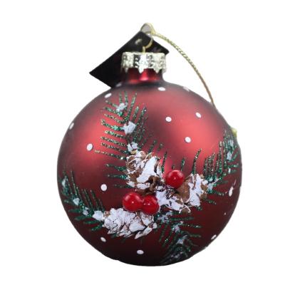 China 2022 Christamas Home Decoration Customized Glass Round Ball Christmas Decoration Item From Chinese Supplier for sale