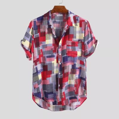 China Fashion Breathable Soft Comfortable Cotton Hawaii Mens Short Sleeve Shirts for sale