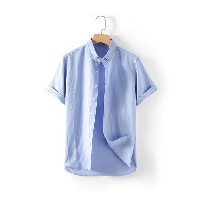 China Designer's Breathable Short Sleeve Mens Canvas Boys Pants Shirts for sale