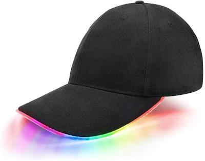 China Promotional Fashion LED Hip Hop Hat Lit Glow Party Baseball Caps For Festival Club Stage for sale