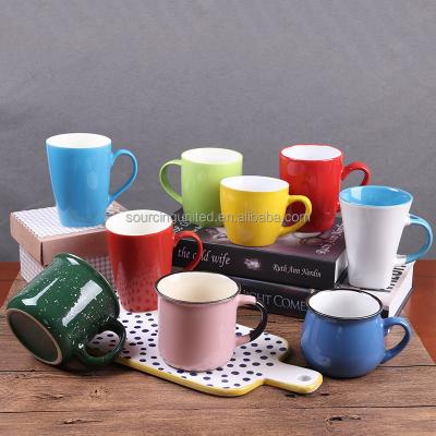 China Viable Promotional Custom Color And Logo Tea Milk All Kinds Of Mugs Porcelain Cappuccino Ceramic Coffee Mug for sale