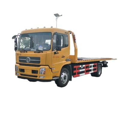 China Dongfeng 4x2 7.00R16 Flat Bed 12 Ton 180hp Engine Road Rescue Wrecker Towing Truck for sale