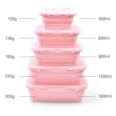 China Boxx Collapsible Lunch Box Silicone Lunch Box Freshness Preservation BPA Free Collapsible Silicone Bowl for sale