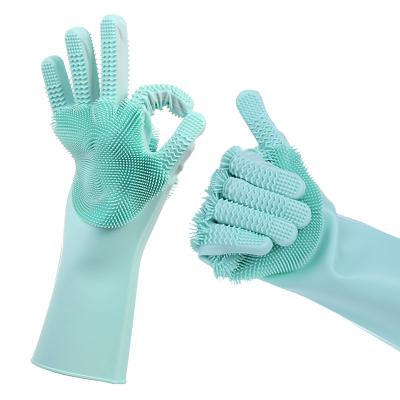 China Magic Dish Washing Mitt Silicone Washing Mitt Silicone Gloves Dishwashing for sale