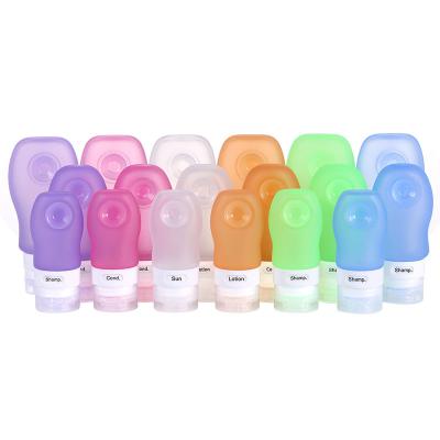 China Silicone Travel Bottle With Strong Suction Travel Bottle Set Travel Silicone Bottle Set for sale