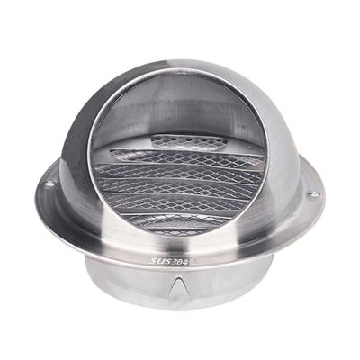 China Modern HVAC Air Vent Systems Ventilation Round Metal Exhaust Grill Cover 304 Stainless Steel Waterproof Vent Hood for sale