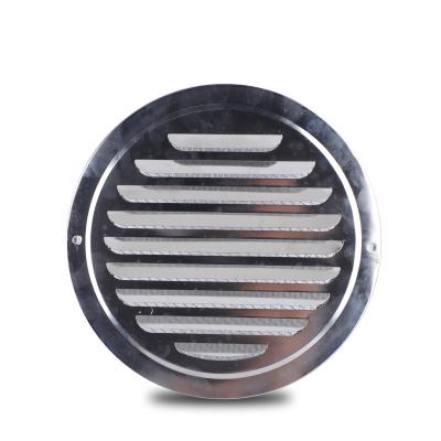 China Industrial HVAC System 4' 6' 8' Round Wall Vent Grille Cover External Circular 304 Stainless Steel Ventilation Air Louvers for sale