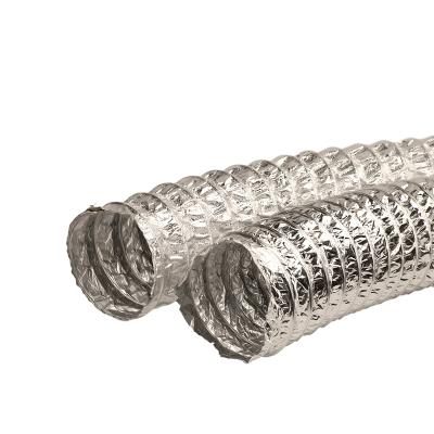 China HVAC Aluminum Foil Air Duct Industrial Flexible Flame Retardant Heavy Duty Fiberglass Wiring Duct Industrial Flexible Duct Dust Collection Pipeline for sale