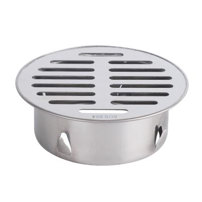 China Round Shape Modern Good Quality Exterior Floor Drain Linear 304 Stainless Steel Rooftop Drain For Bathroom Kitchen Balcony for sale