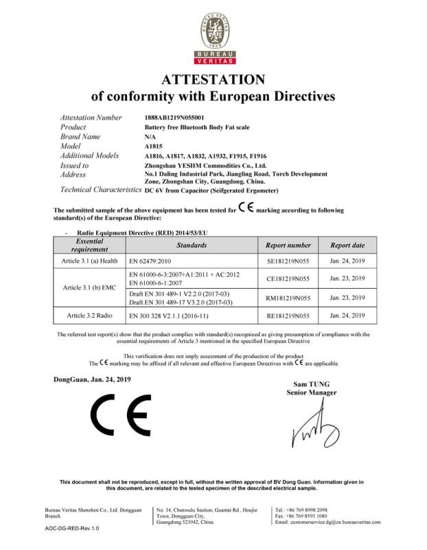 EMC - Zhongshan Yeshm Commodities Co., Ltd.