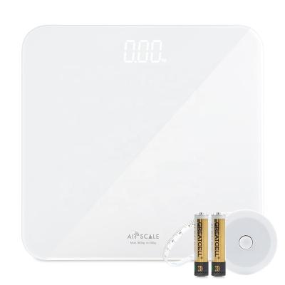 China 180kg household body scale automatic zero adjustment electric bathroom scale with tempered glass surface and LED display for sale