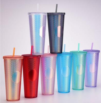 China New Minimalist POP Design Skinny Tumbler Colorful BPA FREE Cold Water Cup Lid And Straw for sale