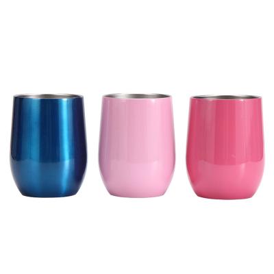 China PORTABLE 12oz Spray Paint Stainless Steel Wine Tumbler With Lid for sale