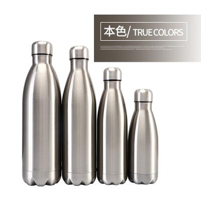 China PORTABLE 350/500/750/1000ml Double Wall Stainless Steel Metal Water Bottle Vacuum Insulated Flask for sale