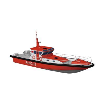 China Watersports Rescue Boat Marine Orange Open Fast Lifeboat 18m Work Boat for sale