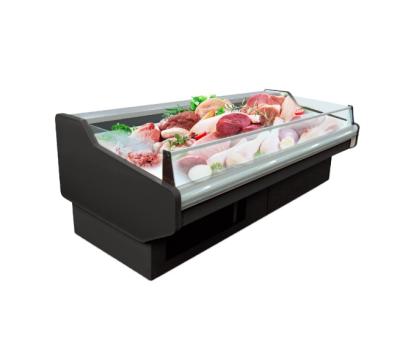 China Chiller Meat Display Refrigerator Open Top Display Refrigerator Compressor Fresh Meat Meat Display Refrigerator for sale