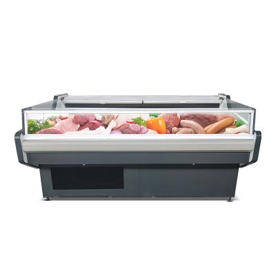 China Wholesale Single-temperature Meat Fridge Fresh Meat Display Cooler Fish Fridge For Supermarket for sale