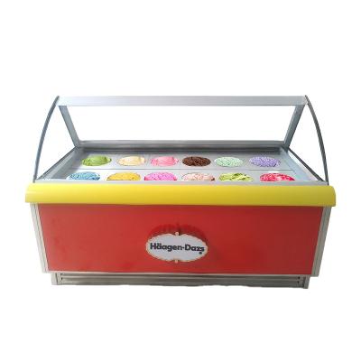 China Medium Cooler Single-temperature Ice Cream Freezer Supermarket or Ice Cream Shop Medical Freezer for sale