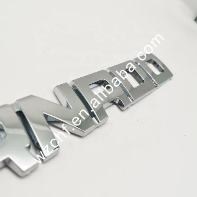 China Custom Decoratation Chrome 3D Letter ABS Car Trunk Sticker Badge Emblem for sale