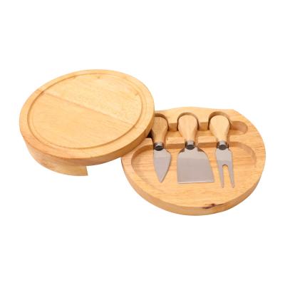 China Amazon Trendy Hot Custom Wooden Cheese Board Set With Cutlery In Slide Out Drawer Cheese Tray Cutting Board for sale