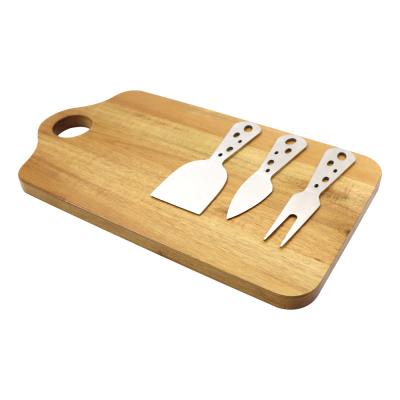 China Engraved Wooden Cutting Board Stocked Cheese Board for Cheese and Charcuterie Platter Includes Knives for sale