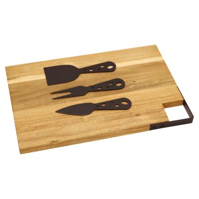 China Stocked Charcuterie Board Cheese Board and Wooden Knife Set for Cutting and Serving for sale