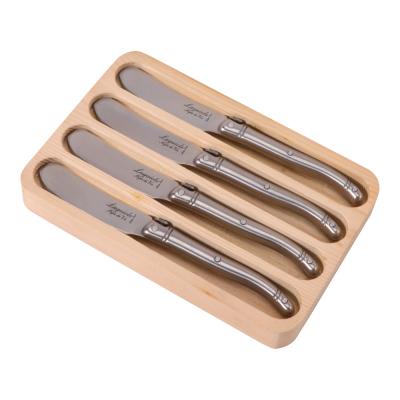 China Laguiole Bread Dessert Knife Butter Spreader Stainless Steel Multifunctional Butter Knife Stocked for sale