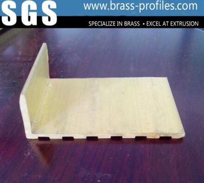 China Brass Stair Nosing With Anti Slip Strips In Metal Building Materials for sale