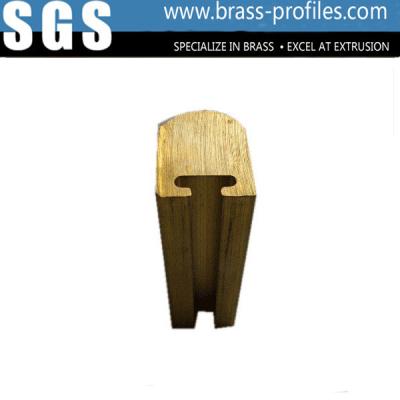 China Copper Extrusion Press Door Cylinder Brass Extrusion Profile Sections for sale