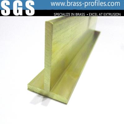 China Solid T Shape Sheet Brass Extrusion T Moulding Bar for sale