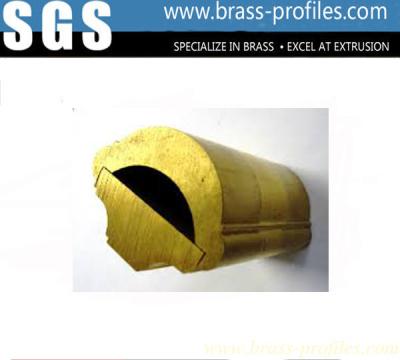 China Solid Brass Extruding Armrest / Copper Extruded Balustrade Sections for sale