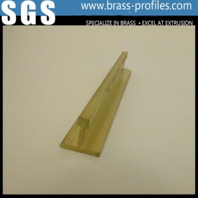 China Copper Extruding T Window Center Frame Decotive Brass T Sections For Interior for sale