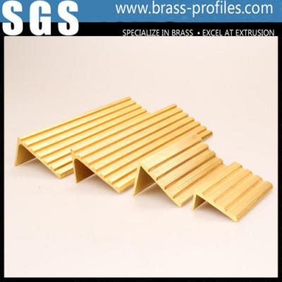 China Safe Decarative Brass Antislip Stair Strip Copper Staircase Nosing for sale