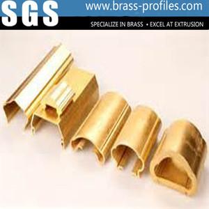 China Extruded Copper Handrail profiles Brass Stair Armrest Frames for sale