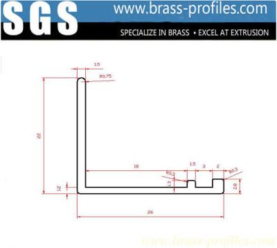 China Solid Brass Single Post L Sections Aging Copper L Corner Framing for sale