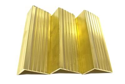 China Decorative Brass Stair Nosing Profile for Marble Edge Brass Antislip Stair for sale