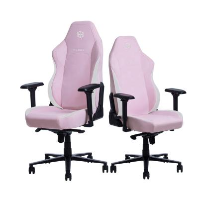 China Custom New Design Hobot Pink Fabric Luxury Spinning OEM Racing Gamer Gaming Chair for sale