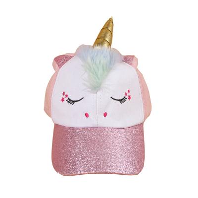 China NEW JOINT Wholesales Lovely Girls Baseball Caps Cotton Customized Kids Outdoor Sun Hats for sale