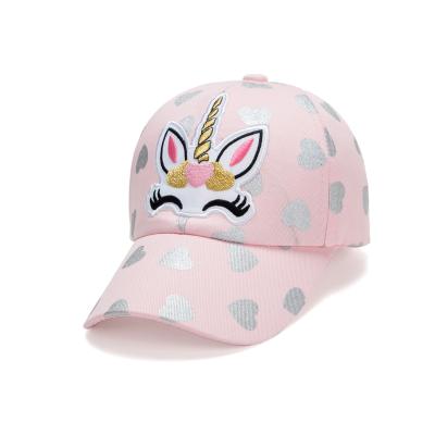 China COMMON Wholesales Lovely Embroidery Kids Baseball Caps Cotton Customized Kids Outdoor Sun Hats for sale