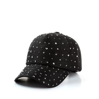 China JOINT Baseball Caps and Hats Handmade Bling Crystal Hats Fitted Sports Fashion Women's Rhinestone Caps for sale