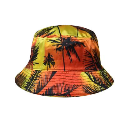 China Picture Wholesales Colorful Brim Sun Print Pattern Hats Cheap Wide Bucket Hat Women's Hat for sale