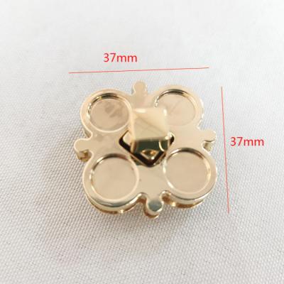 China Custom High Quality Metal Purse Parts Factory Hardware Zinc Alloy Turn Twist Lock for sale