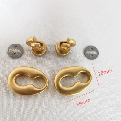 China High Quality Metal Zinc Alloy Bag Parts Handbag Factory Outlet Hardware Oval Lock for sale