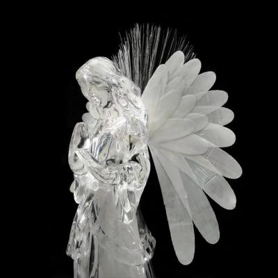 China Lead Light Custom Acrylic Led Fiber Angel Light Christmas Decorations for sale