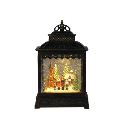 China Resin Choir Christmas Snow Interior Led Light Decoration Crafts Snow Lantern Globe for sale