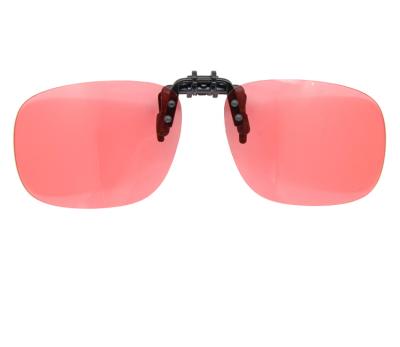 China Fashion Sunglasses FL-41 Pink Tint Light Sensitivity Glass Flip Up Short Glass Clips Customize Blue Light Blocking Reduce Migranie for sale