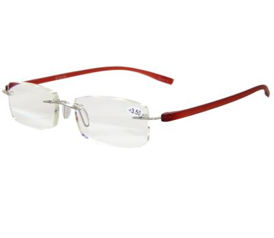 China 2021 Newest Newest Anti Blue Light Rimless Reading Glasses Super Comfortable Flexible Reader Eyewear for sale