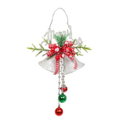 China Durable Custom Red Christmas Bell Ornament Old Plastic Gold Metal Hanging Door Wall Door Christmas Tree Bells Christmas Gift for sale