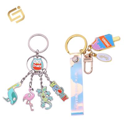 China wholesale manufacturers custom 3d souvenir paint metal personalized keychains for sale